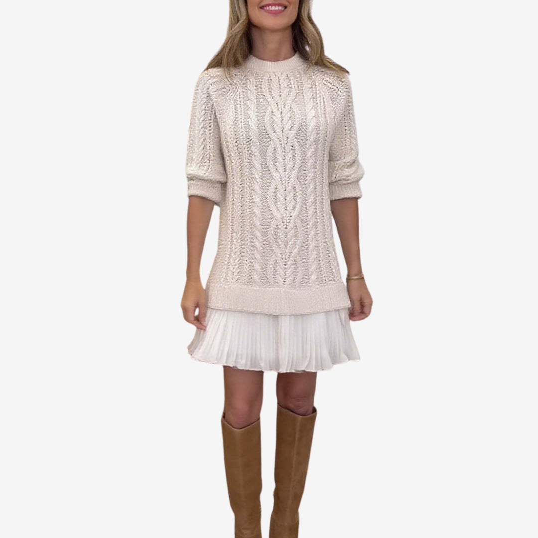 Strickkleid 2 in 1 Gaëlle | Der perfekte Preppy-Look für den Herbst