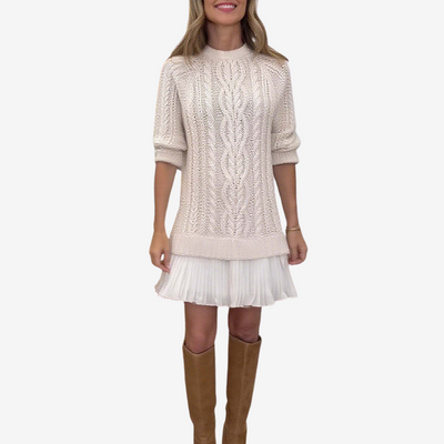 Strickkleid 2 in 1 Gaëlle | Der perfekte Preppy-Look für den Herbst