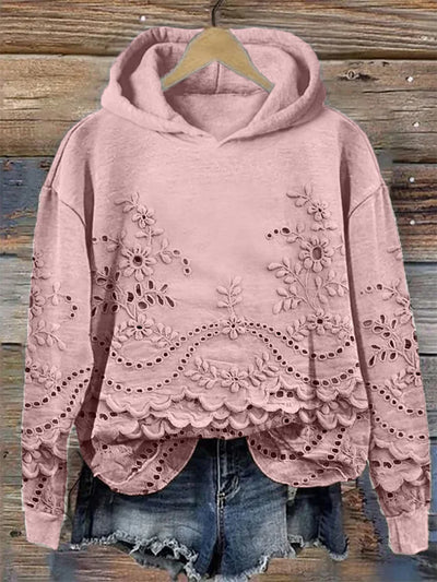 Sylvie | Sweatshirt mit floralem Stickerei