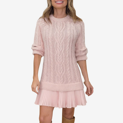 Strickkleid 2 in 1 Gaëlle | Der perfekte Preppy-Look für den Herbst