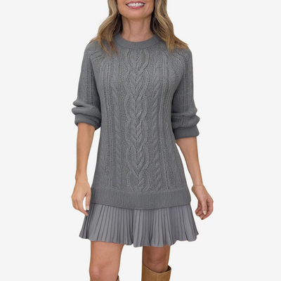 Strickkleid 2 in 1 Gaëlle | Der perfekte Preppy-Look für den Herbst