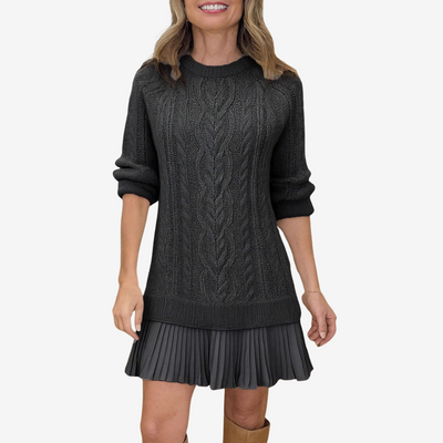 Strickkleid 2 in 1 Gaëlle | Der perfekte Preppy-Look für den Herbst