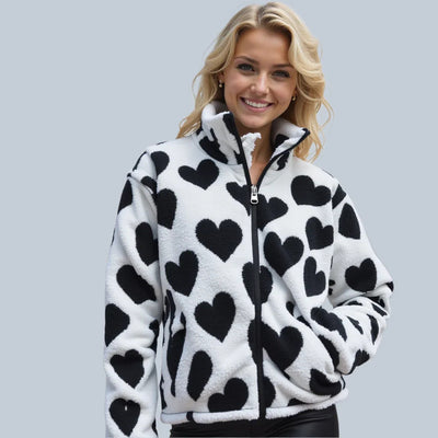 Katharina™ | Wendbare Jacke mit Herzmuster