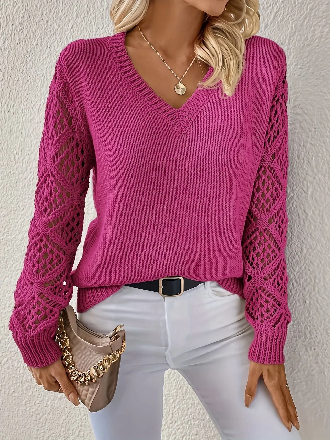 Elizabeth | Weicher Pullover mit V-Ausschnitt