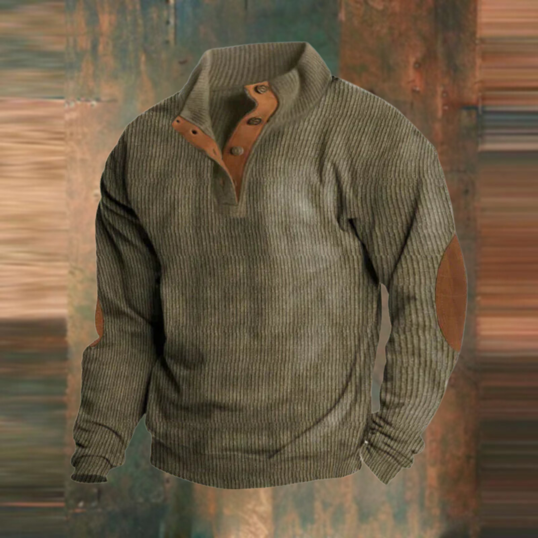 Lässiger Sweatshirt mit Stehkragen und langen Ärmeln