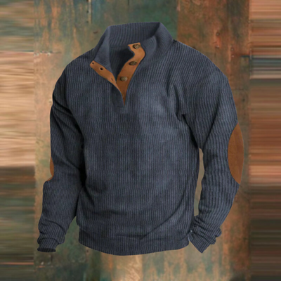Lässiger Sweatshirt mit Stehkragen und langen Ärmeln
