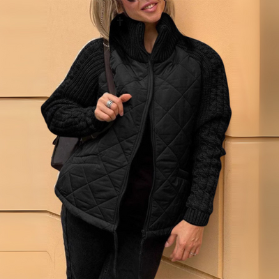 Élise — Mittellange Steppjacke mit Stehkragen