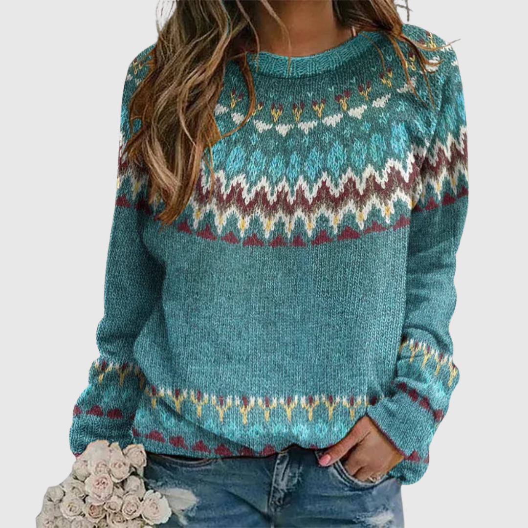 Peyton™ - Bequemer Sweatshirt mit Retro-Wellenmuster