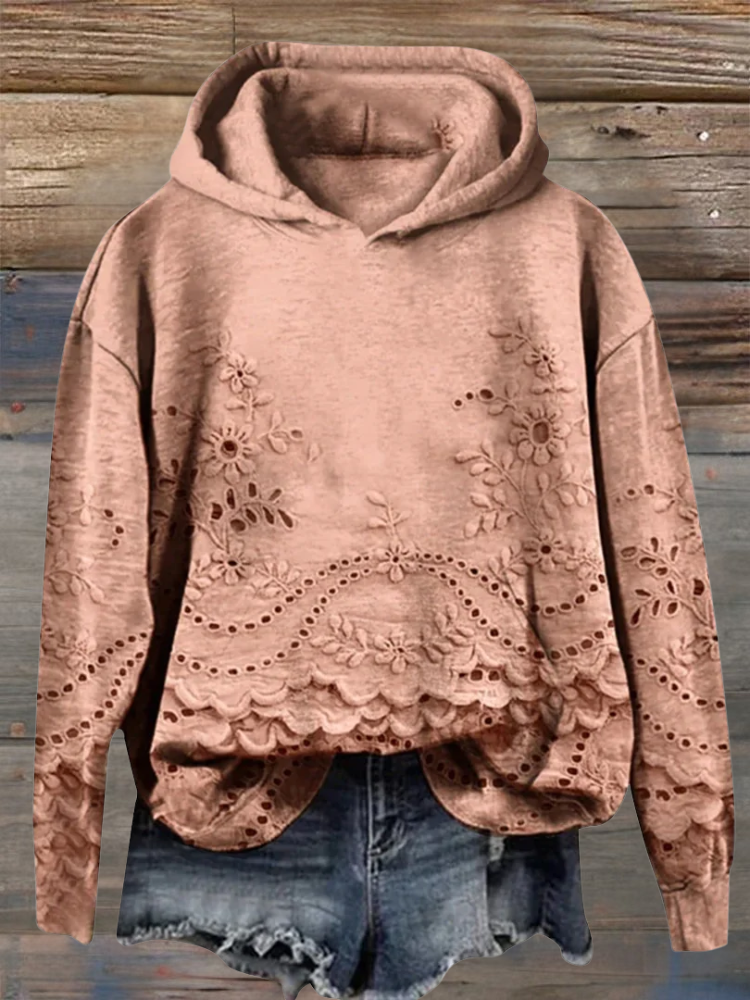 Sylvie | Sweatshirt mit floralem Stickerei