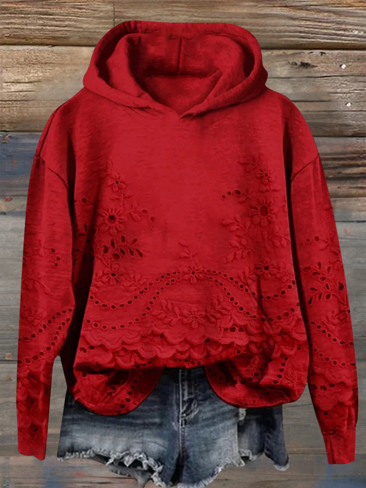 Sylvie | Sweatshirt mit floralem Stickerei