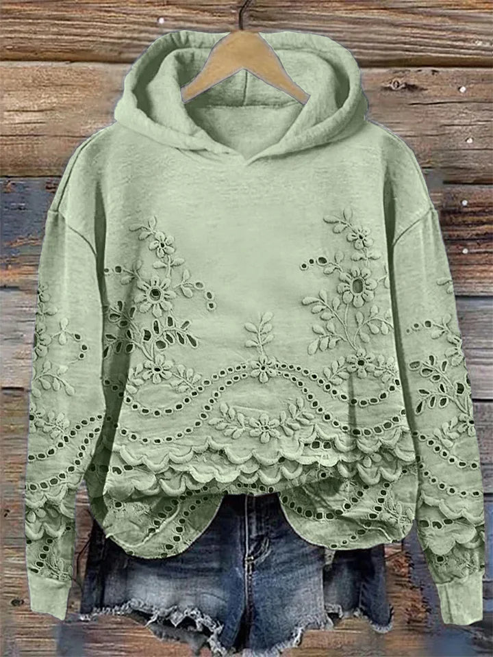 Sylvie | Sweatshirt mit floralem Stickerei