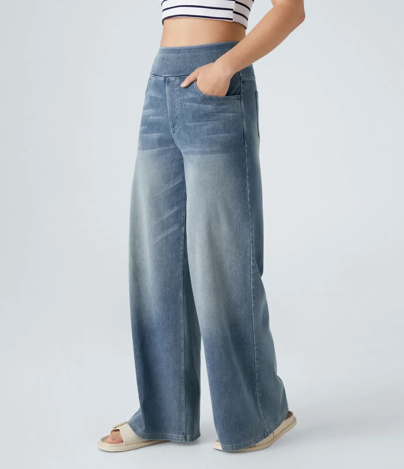 Eva | Bequeme & Elastische Hose Mit Hohem Bund