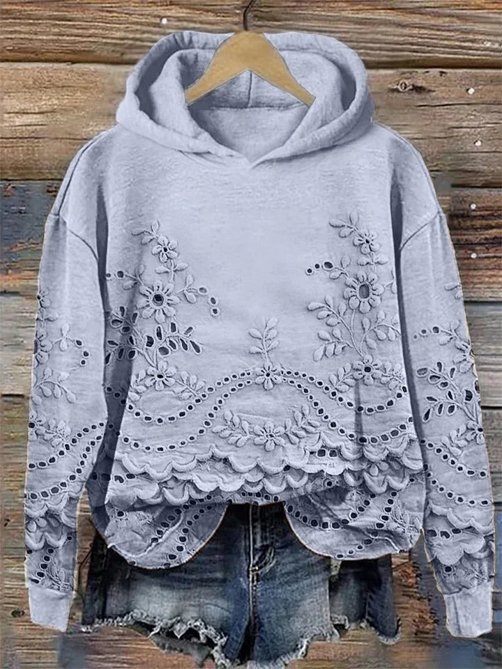 Sylvie | Sweatshirt mit floralem Stickerei