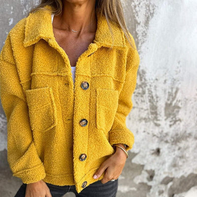 Alizée | Knopfjacke aus weichem Material