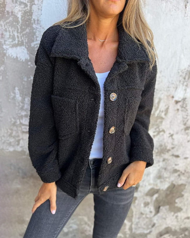 Alizée | Knopfjacke aus weichem Material